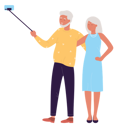 پیش‌نمایش فایل aged-couple-doing-selfie-9300514 از پک افراد مسن