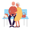 پیش‌نمایش فایل aged-couple-sitting-on-bench-9300518 از پک افراد مسن