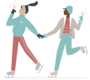 پیش‌نمایش فایل couple-enjoying-ice-skating-9386348 از پک مردم کریسمس