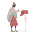 پیش‌نمایش فایل woman-collecting-card-into-mail-box-9386345 از پک مردم کریسمس
