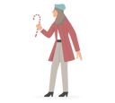 پیش‌نمایش فایل woman-holding-christmas-stick-9386350 از پک مردم کریسمس