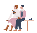 پیش‌نمایش فایل couple-sitting-on-beach-and-having-coffee-9386591 از پک مردم کریسمس