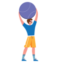 پیش‌نمایش فایل man-lifting-gym-ball-9422191 از پک ورزش ها