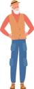 پیش‌نمایش فایل old-man-put-hand-s-on-waist-and-standing-confidently-9470948 از پک حالت‌های پیرمرد