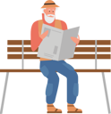 پیش‌نمایش فایل old-man-reading-news-paper-at-garden-9470957 از پک حالت‌های پیرمرد