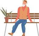 پیش‌نمایش فایل old-man-sitting-on-wooden-bench-9470958 از پک حالت‌های پیرمرد