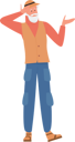 پیش‌نمایش فایل old-man-standing-and-showing-something-right-9470949 از پک حالت‌های پیرمرد