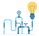 پیش‌نمایش فایل factory-pipe-system-with-light-bulb-11523394 از پک کسب و کار
