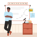 پیش‌نمایش فایل chemistry-teacher-teaching-chemical-formulas-at-board-11526991 از پک معلم