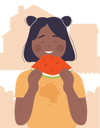 پیش‌نمایش فایل girl-eating-watermelon-11568042 از پک فعالیت کودکان