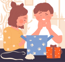 پیش‌نمایش فایل kids-open-gifts-11568054 از پک فعالیت کودکان