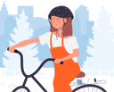 پیش‌نمایش فایل little-girl-on-bicycle-11568053 از پک فعالیت کودکان