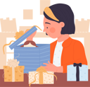 پیش‌نمایش فایل little-girl-open-gifts-11568030 از پک فعالیت کودکان