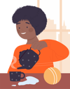 پیش‌نمایش فایل little-black-boy-with-hot-coffee-11568070 از پک فعالیت کودکان