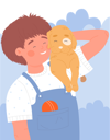 پیش‌نمایش فایل little-boy-holding-dog-11568072 از پک فعالیت کودکان