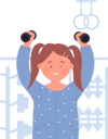پیش‌نمایش فایل little-girl-doing-workout-11568058 از پک فعالیت کودکان