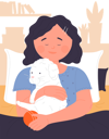پیش‌نمایش فایل little-girl-holding-dog-11568078 از پک فعالیت کودکان