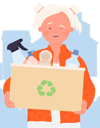 پیش‌نمایش فایل little-girl-holding-recycle-waste-11568083 از پک فعالیت کودکان