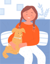 پیش‌نمایش فایل little-girl-sitting-on-sofa-with-pet-11568076 از پک فعالیت کودکان