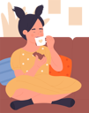 پیش‌نمایش فایل little-girl-with-hot-coffee-11568065 از پک فعالیت کودکان