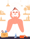 پیش‌نمایش فایل girl-applying-facemask-11569851 از پک فعالیت افراد