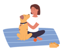 پیش‌نمایش فایل girl-sitting-with-dog-11569713 از پک فعالیت افراد