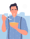 پیش‌نمایش فایل boy-eating-noodles-bowl-11568007 از پک افراد در حال غذا خوردن