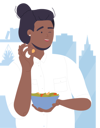پیش‌نمایش فایل boy-eating-salad-bowl-11568006 از پک افراد در حال غذا خوردن