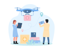 پیش‌نمایش فایل delivery-of-medicines-by-drone-11526793 از پک پزشکی