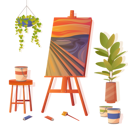 پیش‌نمایش فایل creative-abstract-picture-on-easel-11622301 از پک هنرمند