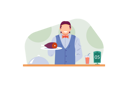پیش‌نمایش فایل waiter-serving-meat-dish-5968588 از پک پخت و پز و غذا