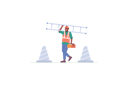 پیش‌نمایش فایل construction-worker-moving-with-ladder-6200380 از پک تیم کارگران صنعتی