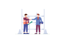 پیش‌نمایش فایل site-contractor-negotiating-with-businessman-6200375 از پک تیم کارگران صنعتی