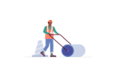 پیش‌نمایش فایل worker-with-road-roller-6200374 از پک تیم کارگران صنعتی