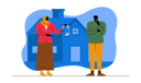 پیش‌نمایش فایل agent-showing-house-to-client-6571555 از پک مشاور املاک