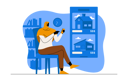 پیش‌نمایش فایل client-chooses-house-through-mobile-application-6571554 از پک مشاور املاک