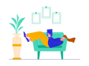 پیش‌نمایش فایل girl-reading-book-while-sleeping-on-sofa-2995908 از پک عادت جدید