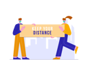پیش‌نمایش فایل man-and-woman-holding-banner-of-keep-your-distance-2995907 از پک عادت جدید