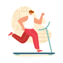 پیش‌نمایش فایل man-running-on-treadmill-3051125 از پک ورزش