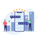 پیش‌نمایش فایل people-giving-feedback-and-rating-from-mobile-phone-2381450 از پک صفحه فرود