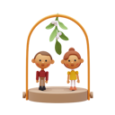 پیش‌نمایش فایل couple-under-mistletoe-tree-3114536 از پک کریسمس