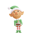 پیش‌نمایش فایل elf-holding-cake-3114549 از پک کریسمس