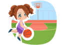 پیش‌نمایش فایل little-basketball-girl-10745064 از پک دختر ورزشی
