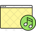پیش‌نمایش فایل online-music-9151606 از پک آیکن‌های صفحه وب خطی فلت