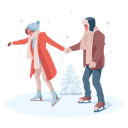 پیش‌نمایش فایل couple-skating-6972845 از پک تعطیلات زمستانی