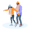 پیش‌نمایش فایل romantic-couple-skating-on-ice-6972849 از پک تعطیلات زمستانی
