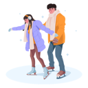 پیش‌نمایش فایل young-couple-skating-on-ice-6972850 از پک تعطیلات زمستانی