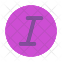 پیش‌نمایش فایل text-italic-circle-9450684 از پک رابط کاربری