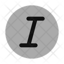 پیش‌نمایش فایل text-italic-circle-9449983 از پک رابط کاربری