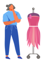 پیش‌نمایش فایل female-fashion-designer-watching-beautiful-dress-5214698 از پک خرید
